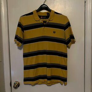 Chaps Yellow Striped Polo Shirt